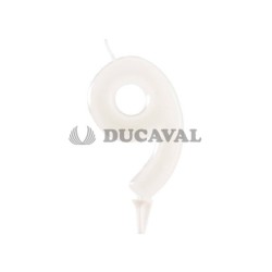 Vela fluorescente amarillo nº9  Disfraces Ducaval