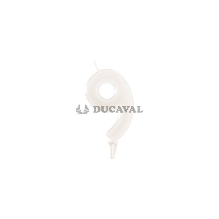 Vela fluorescente amarillo nº9  Disfraces Ducaval