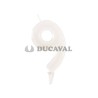 Vela fluorescente amarillo nº9  Disfraces Ducaval