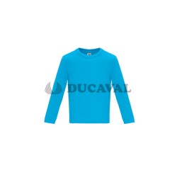 Camiseta manga larga turquesa bebé