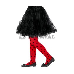 Medias rojas lunar negro inf