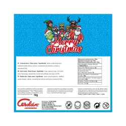 Caramelos corazón 3D Feliz Navidad  | Ducaval | Envías 24/48 horas 