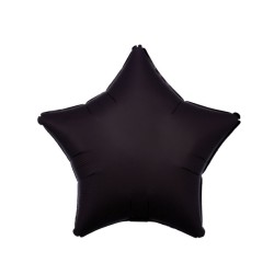 Foil estrella satín negra 48cm | Ducaval | Envíos 24/48 horas
