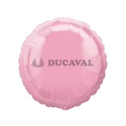 Globo foil circulo perlado rosa 45cm.
