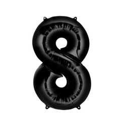 Globo foil número 8 negro | Ducaval | Envías 24/48 horas 