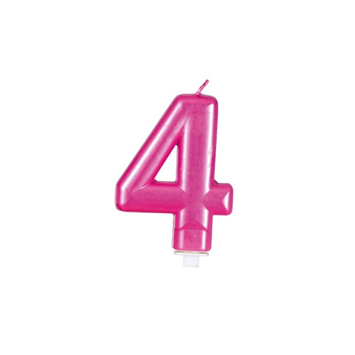 Vela rosa número 4 | Ducaval | Envíos 24/48 horas
