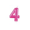 Vela rosa número 4 | Ducaval | Envíos 24/48 horas