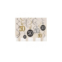 Colgante espiral celebración 50 | Ducaval | Envíos 24/48 horas