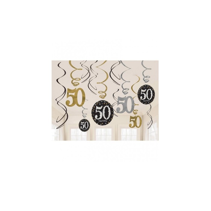 Colgante espiral celebración 50 | Ducaval | Envíos 24/48 horas