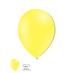 Globos látex amarillo limón 100ud 30cm | Ducaval | Envíos 24/48 horas