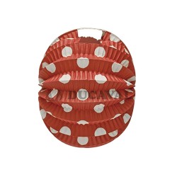 Farol esférico rojo lunar blanco 22cm