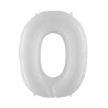 Globo foil número 0 blanco fluorescente | Ducaval | Envíos 24/48 hora