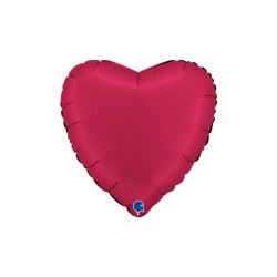 Globo foil corazón  satin cereza | Ducaval | Envíos 24/48 horas