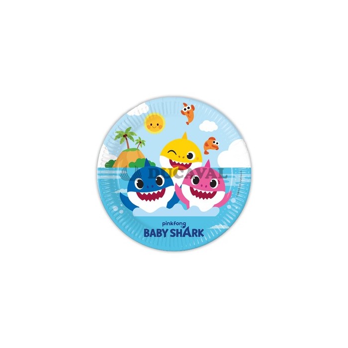 Platos Baby Shark 23cm 8u
