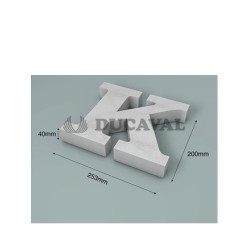 Letra K corcho 200X40mm  Disfraces Ducaval