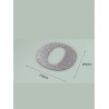 Letra O con purpurina plata 218 x 200 mm