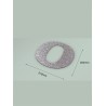Letra O con purpurina plata 218 x 200 mm