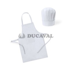 Delantal y gorro infantil blanco | Ducaval | Envíos 24/48 horas