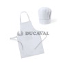 Delantal y gorro infantil blanco | Ducaval | Envíos 24/48 horas