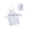 Delantal y gorro infantil blanco | Ducaval | Envíos 24/48 horas