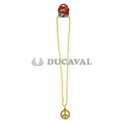 Collar paz amarillo 45cm