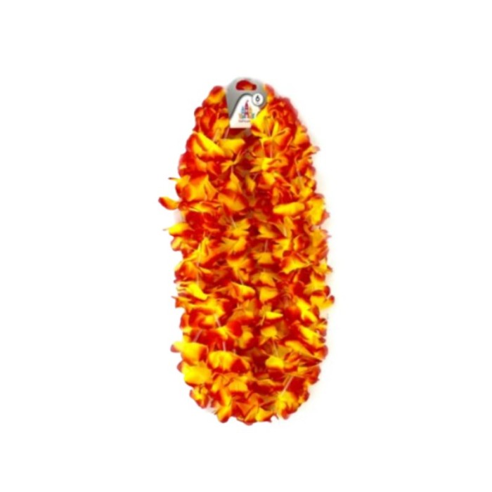 Collar hawaiiano pequeño naranja 6u | Ducaval | Envíos 24/48 horas