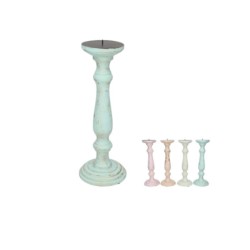 Porta vela madera 12.7x12.7x34 cm | Ducaval | Envías 24/48 horas 