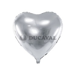 Globo foil corazón plata 45cm  Disfraces Ducaval