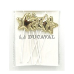Topper metalizado estrellas oro  Disfraces Ducaval
