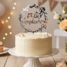 Topper feliz cumpleaños aro plata | Ducaval | Envíos 24/48 horas
