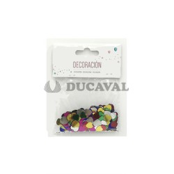 Confeti metalizado corazón colores 10g | Ducaval | Envíos 24/48 horas
