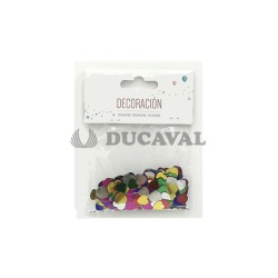 Confeti metalizado corazón colores 10g | Ducaval | Envíos 24/48 horas