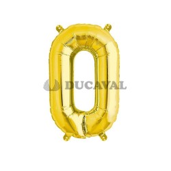 Globo número 0 dorado 45cm