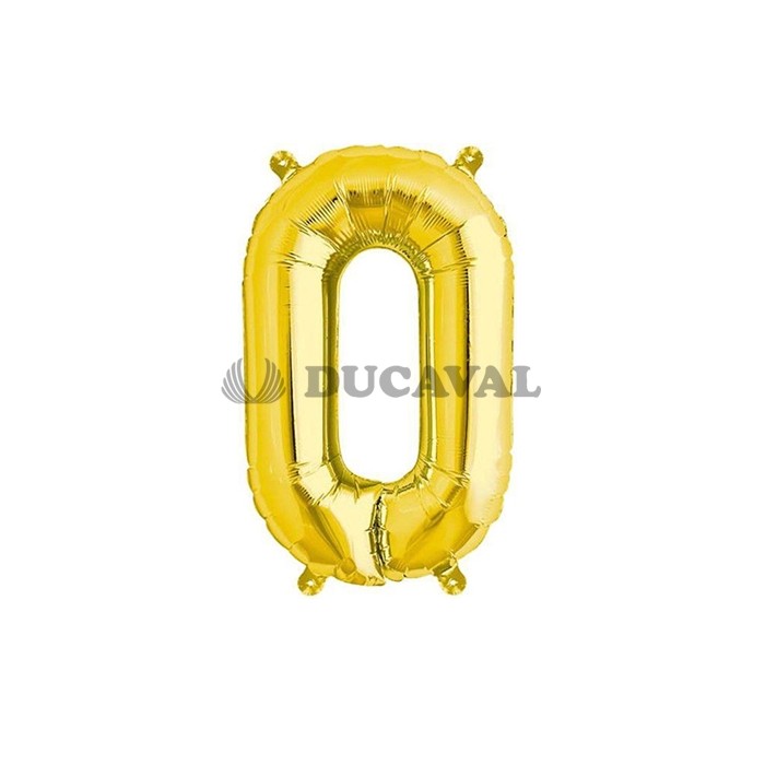 Globo número 0 dorado 45cm