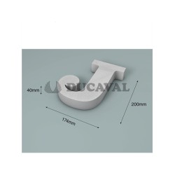 Letra J corcho 200X40mm