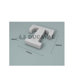Letra T corcho 200X40mm  Disfraces Ducaval