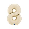 Globo foil número 8 crema 40" | Ducaval | Envíos 24/48 horas