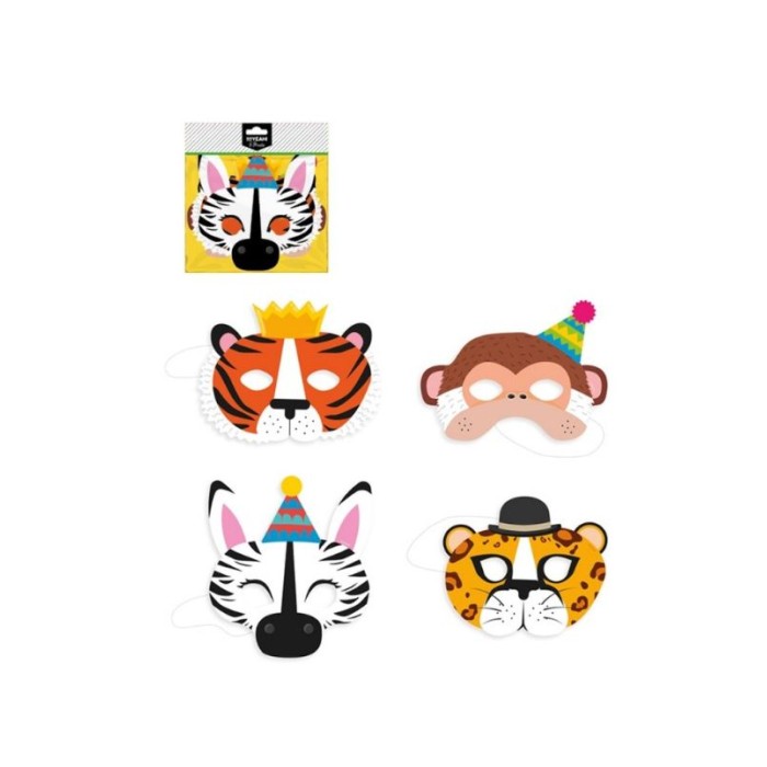 Máscaras cartón animales jungle | Ducaval | Envíos 24/48h