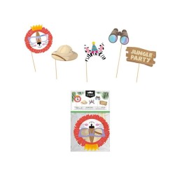 Accesorios photocall jungla cartón 5ud | Ducaval | Envíos 24/48 horas