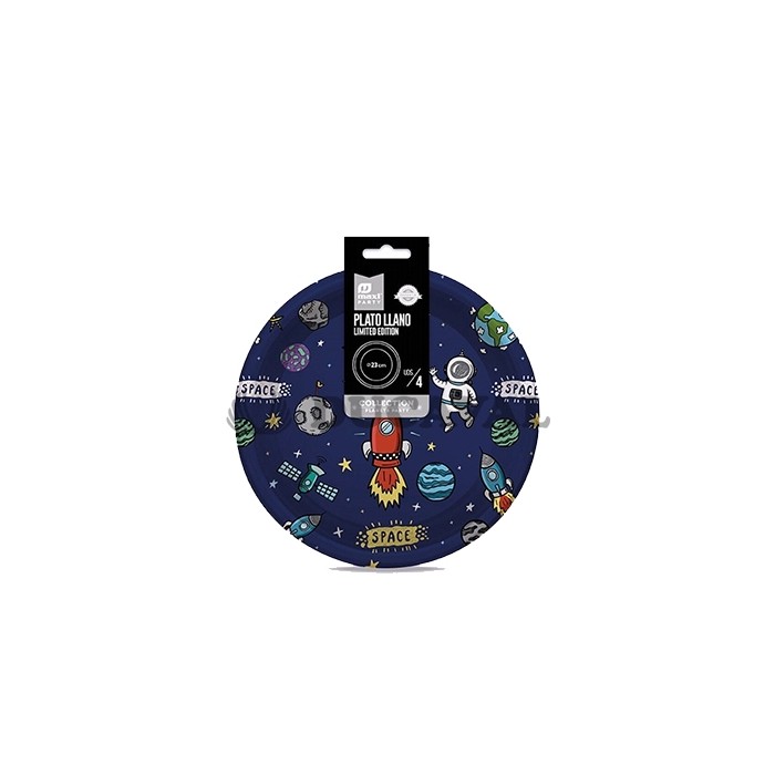 Plato llano planets 23cm 4ud | Ducaval | Envíos 24/48 horas