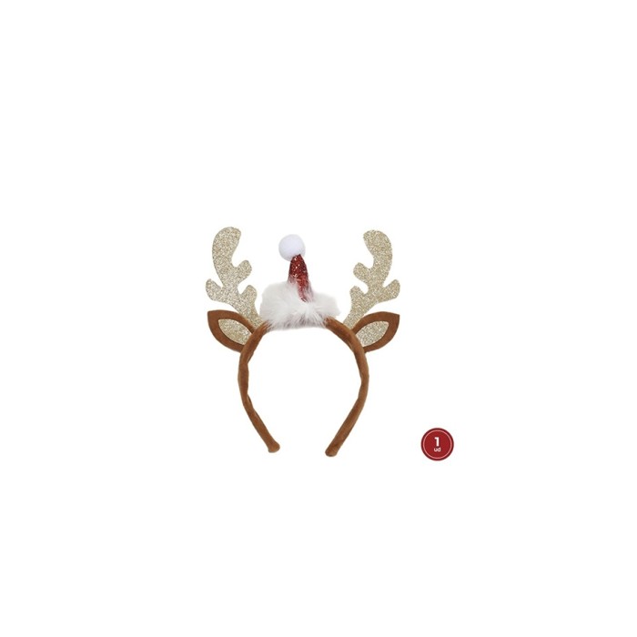 Diadema reno con gorrito Papá Noel | Ducaval | Envíos 24/48 horas