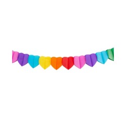 Guirnalda papel corazones multicolor  | Ducaval | Envíos 24/48h