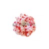 Flor pinza blanca lunares rojos GD
