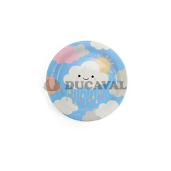 Plato nube 23cm 6 ud