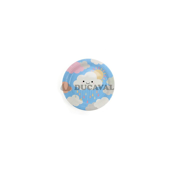 Plato nube 23cm 6 ud