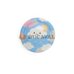 Plato nube 23cm 6 ud