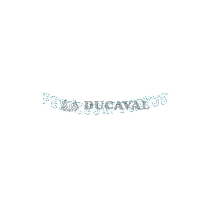 Banner feliz cumpleaños plata | Ducaval | Envíos 24/48 horas