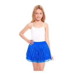 Falda de lentejuelas azul infantil | Ducaval | Envías 24/48 horas 