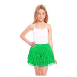 Falda de lentejuelas verde infantil | Ducaval | Envías 24/48 horas 