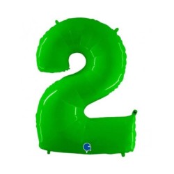  Globo numero 2 verde 40" | Ducaval | Envíos 24/48 horas
